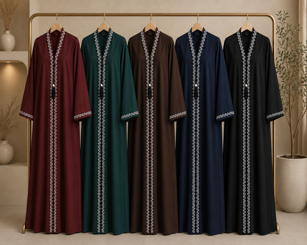 Criss Cross Lace Abaya
