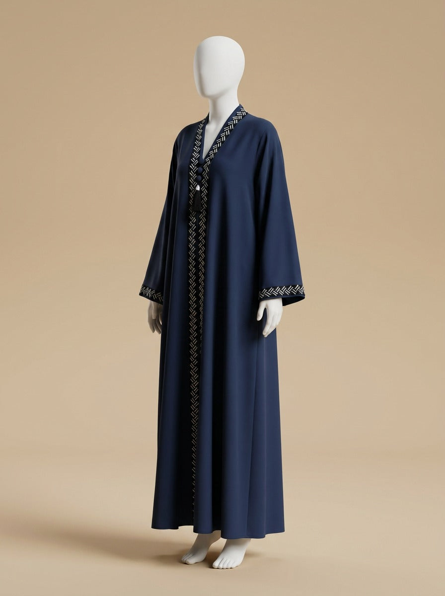 Criss Cross Lace Abaya