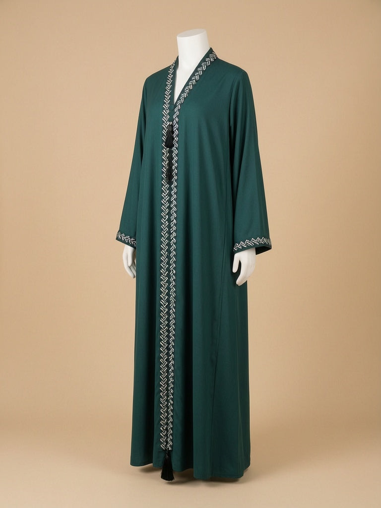 Criss Cross Lace Abaya