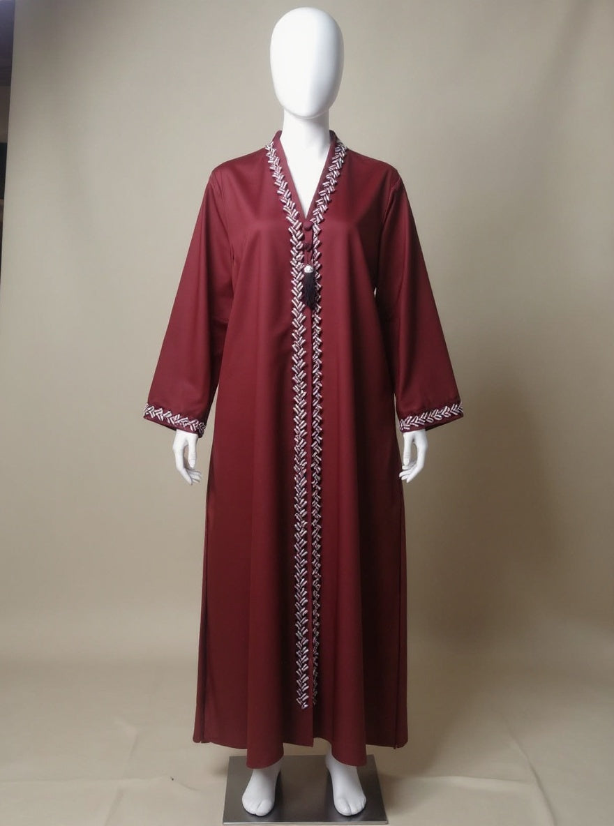 Criss Cross Lace Abaya